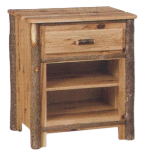 Nightstand with 1 Drawer and Shelf