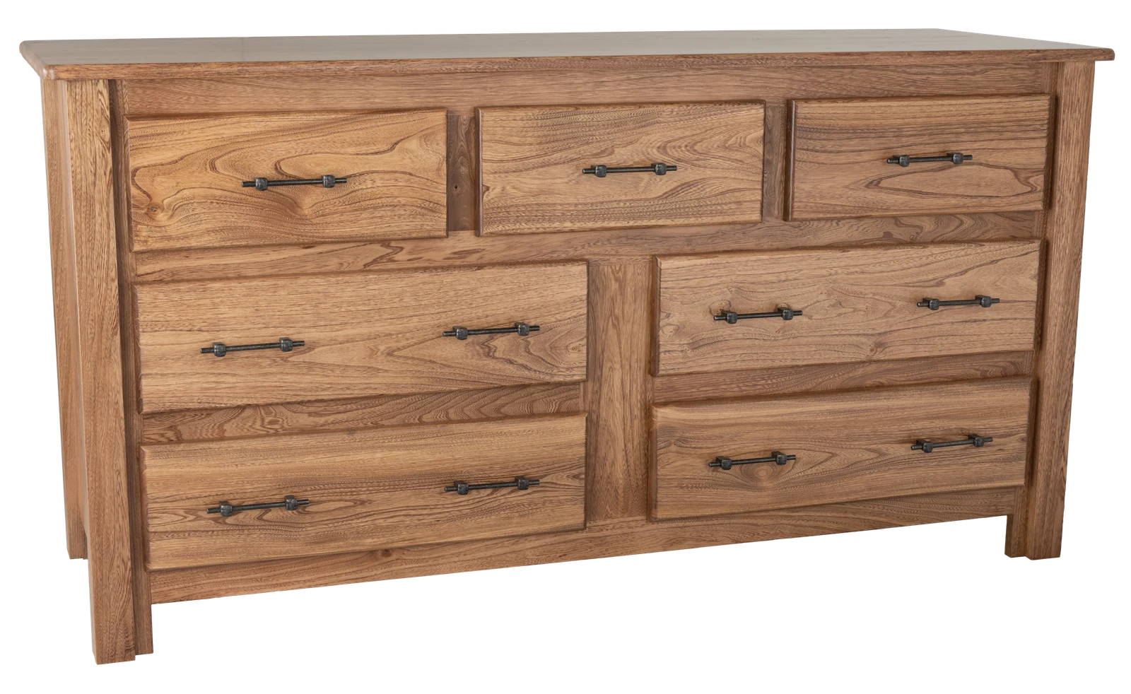 No-Bark Hickory 7 Drawer Dresser